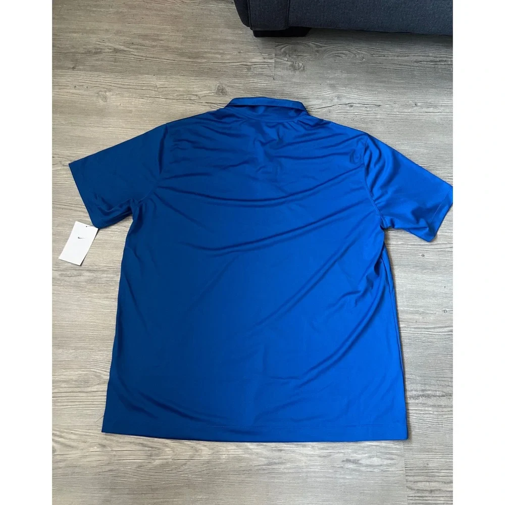 NWT Nike Men's Dri-Fit Short Sleeve Golf Polo Blue Irwin Tools Size XL
